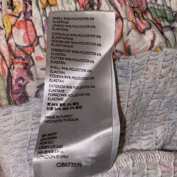 Anthropologie Aurelia Smocked Floral Puff Sleeve Cropped Crinkle Top - S - Picture 13 of 14